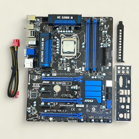 MSI Z77A-G45 Thunderbolt MS-7752 Ver 2.0 LGA 1155 Intel Z77 ATX Motherboard DDR3 - Picture 1 of 12